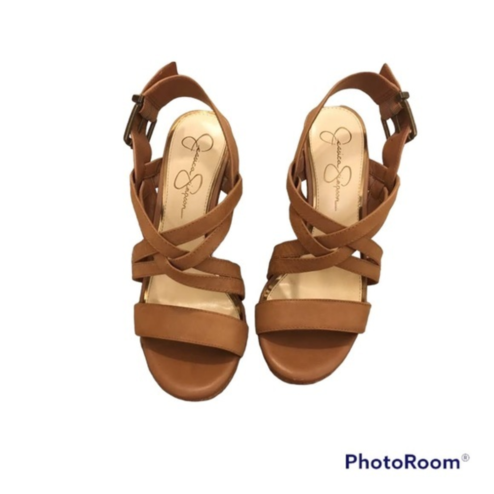Jessica Simpson Wedges Brown Women’s‎ Size 10 NEW *small flaw back left heel*